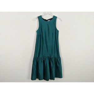 J. Crew sleeveless bow back ruffled hem dress 0